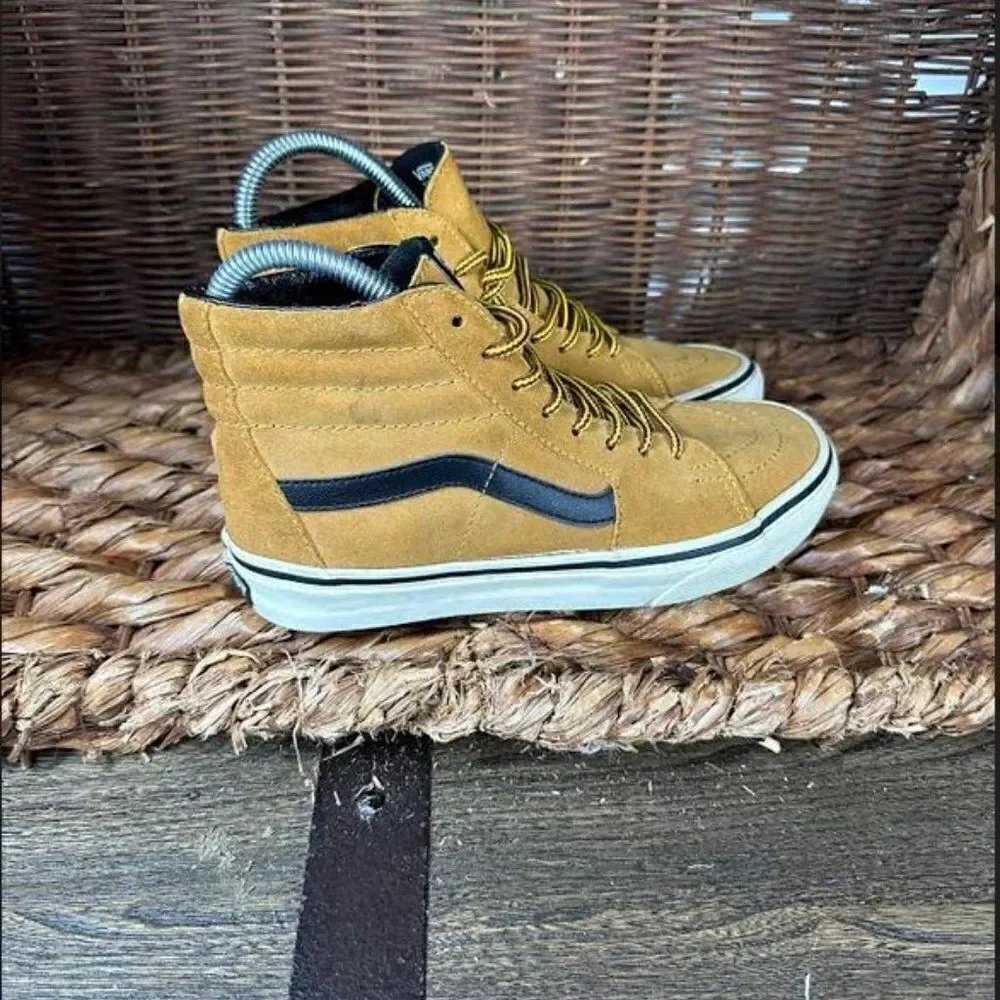 Van's‎ Sz 4.5 Men's Brown Suede Mid Top Lace Up Sneakers Unisex